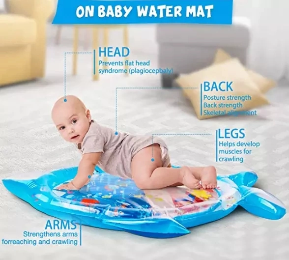 Inflatable Shark Shape Baby Water Play Game Pad Paddling Mat