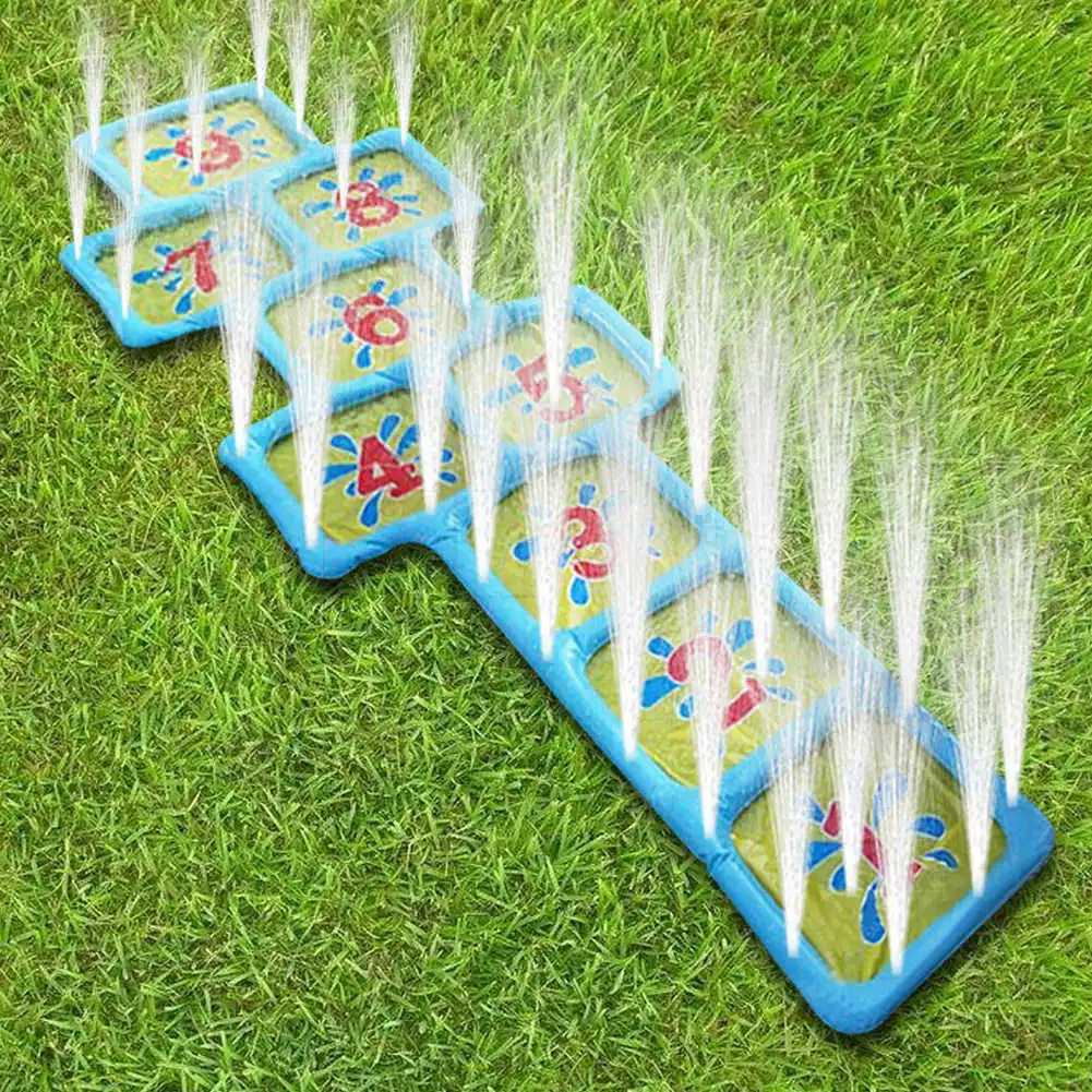 Inflatable Water Sprinkler Toy Splash and Spray Hopscotch Game Mat