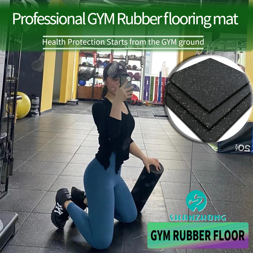 China Factory Wholesale Rubber Tiles Shock Resistant Rubber Gym Flooring Mat for Outdoor Playground Kids Play Area